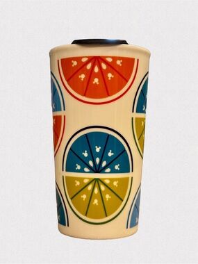 Disney Parks Citrus Hidden Mickey Ceramic Travel Mug w/ Lid